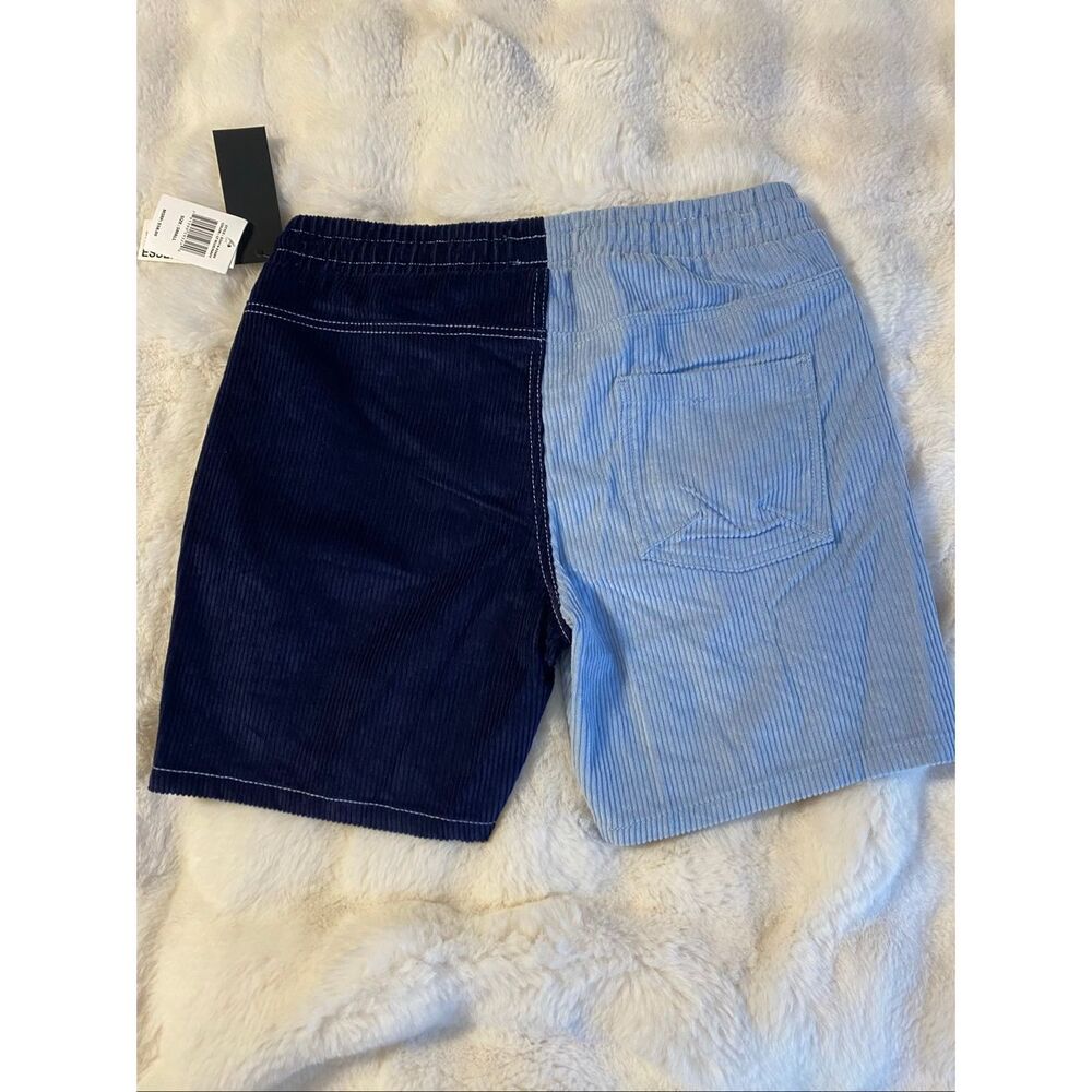 DR Essentials Two-Tone Light Blue and Navy Corduroy Athletic Shorts Sz S NWT - Picture 5 of 9
